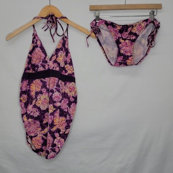 Motherhood Maternity Bathing Suit halter top - Picture 2 of 16